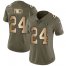 Nike Las Vegas Raiders #24 Marshawn Lynch Olive/Gold Womens Stitched NFL Limited 2017 Salute to Service Jersey