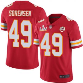 Nike Kansas City Chiefs #49 Daniel Sorensen Red Team Color Mens Super Bowl LV Bound Stitched NFL Vapor Untouchable Limited Jersey