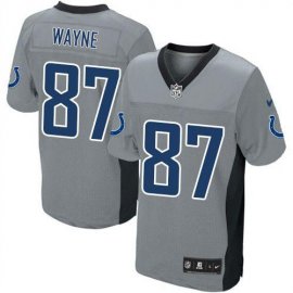 Nike Indianapolis Colts #87 Reggie Wayne Grey Shadow Mens Stitched NFL Elite Jersey