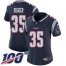 Nike New England Patriots #35 Kyle Dugger Navy Blue Team Color Womens Stitched NFL 100th Season Vapor Untouchable Limited Jersey