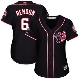 Washington Nationals #6 Anthony Rendon Navy Blue Alternate 2019 World Series Champions Womens Stitched MLB Jersey