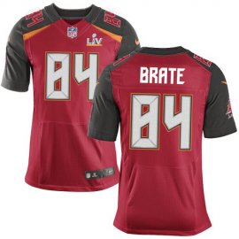 Nike Tampa Bay Buccaneers #84 Cameron Brate Red Team Color Mens Super Bowl LV Bound Stitched NFL Vapor Untouchable Elite Jersey