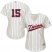 Minnesota Twins #15 Jason Castro Cream Strip Alternate Womens Stitched MLB Jersey