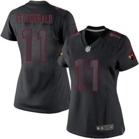 Nike Arizona Cardinals #11 Larry Fitzgerald Black Impact Womens Stitched NFL Limited Jersey
