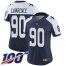 Nike Dallas Cowboys #90 Demarcus Lawrence Navy Blue Thanksgiving Womens Stitched NFL 100th Season Vapor Throwback Limited Jersey