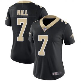 Nike New Orleans Saints #7 Taysom Hill Black Team Color Womens Stitched NFL Vapor Untouchable Limited Jersey