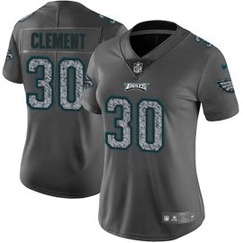 Nike Philadelphia Eagles #30 Corey Clement Gray Static Womens Stitched NFL Vapor Untouchable Limited Jersey