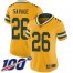 Nike Green Bay Packers #26 Darnell Savage Yellow Womens Stitched NFL Limited Rush 100th Season Jersey