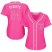 Minnesota Twins #24 Trevor Plouffe Pink Fashion Womens Stitched MLB Jersey