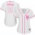 New York Mets #31 Mike Piazza White/Pink Fashion Womens Stitched MLB Jersey