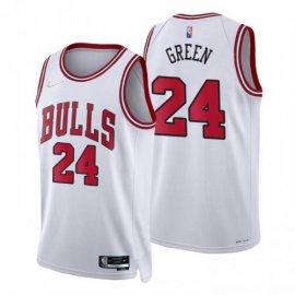 Nike Chicago Bulls #24 Javonte Green White Mens 2021-22 NBA 75th Anniversary Diamond Swingman Jersey – Association Edition Mens