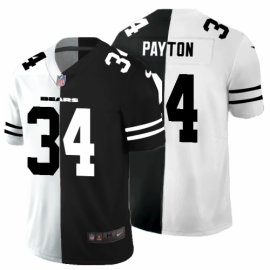 Chicago Chicago Bears #34 Walter Payton Mens Black V White Peace Split Nike Vapor Untouchable Limited NFL Jersey