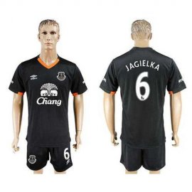 Everton #6 Jagielka Away Soccer Club Jersey