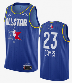 Mens Los Angeles Lakers #23 LeBron James Blue Jordan Brand 2020 All-Star Game Swingman Stitched NBA Jersey