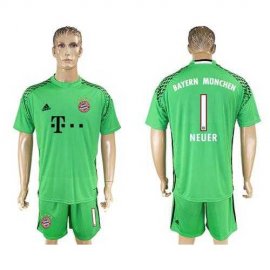 Bayern Munchen #1 Neuer Green Goalkeeper Soccer Club Jersey