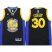Golden State Warriors #30 Stephen Curry Black Blue Revolution 30 Swingman NBA Jerseys New Style