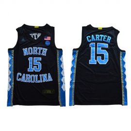North Carolina #15 Vince Carter Black Basketball Stitched College Jersey