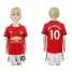 Manchester United #10 Ibrahimovic Home Kid Soccer Club Jersey