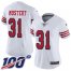 Nike San Francisco 49ers #31 Raheem Mostert White Womens Stitched NFL Limited Rush 100th Season Jersey