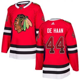 Adidas Chicago Blackhawks #44 Calvin De Haan Red Home Authentic Drift Fashion Stitched NHL Jersey