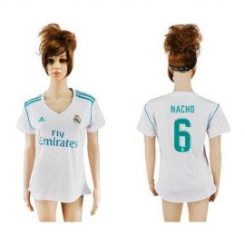 Womens Real Madrid #6 Nacho Home Soccer Club Jersey
