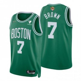Boston Boston Celtics #7 Jaylen Brown Green Nike Mens 2022 NBA Finals 75th Anniversary Diamond Icon Edition Swingman Jersey Mens