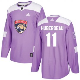 Adidas Florida Panthers #11 Jonathan Huberdeau Purple Authentic Fights Cancer Stitched NHL Jersey