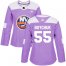 Adidas New York Islanders #55 Johnny Boychuk Purple Authentic Fights Cancer Womens Stitched NHL Jersey