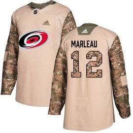 Adidas Carolina Hurricanes #12 Patrick Marleau Camo Authentic 2017 Veterans Day Stitched NHL Jersey
