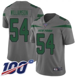 Nike New York Jets #54 Avery Williamson Gray Mens Stitched NFL Limited Inverted Legend 100th Season Jersey