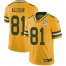 Nike Green Bay Packers #81 Geronimo Allison Yellow Mens 100th Season Stitched NFL Limited Rush Jersey