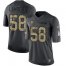 Nike Pittsburgh Steelers #58 Jack Lambert Black Mens Stitched NFL Limited 2016 Salute to Service Jersey