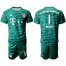 Bayern Munchen #1 Neuer Green Goalkeeper Soccer Club Jersey