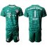 Bayern Munchen #1 Neuer Green Goalkeeper Soccer Club Jersey