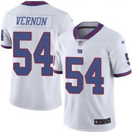 Nike New York Giants #54 Olivier Vernon White Mens Stitched NFL Limited Rush Jersey