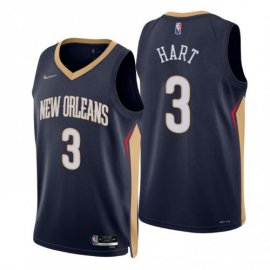 Nike New Orleans Pelicans #3 Josh Hart Navy Mens 2021-22 NBA 75th Anniversary Diamond Swingman Jersey – Icon Edition Mens