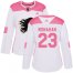 Adidas Calgary Flames #23 Sean Monahan White/Pink Authentic Fashion Womens Stitched NHL Jersey