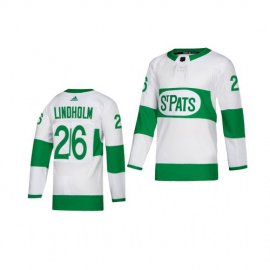 Adidas Toronto Maple Leafs #26 Par Lindholm White 2019 St. Patricks Day Authentic Player Stitched Youth NHL Jersey