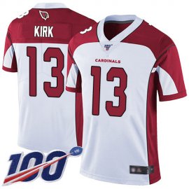 Nike Arizona Cardinals #13 Christian Kirk White Mens Stitched NFL 100th Season Vapor Limited Jersey