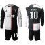 Juventus #10 Dybala Home Long Sleeves Soccer Club Jersey
