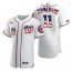 Washington Nationals #11 Ryan Zimmerman Mens Nike White Fluttering USA Flag Limited Edition Authentic MLB Jersey