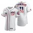 Washington Nationals #11 Ryan Zimmerman Mens Nike White Fluttering USA Flag Limited Edition Authentic MLB Jersey