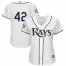 Tampa Bay Rays #42 Majestic Womens 2019 Jackie Robinson Day Official Cool Base Jersey White