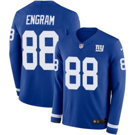 Nike New York Giants #88 Evan Engram Royal Blue Team Color Mens Stitched NFL Limited Therma Long Sleeve Jersey