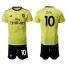 Arsenal #10 Ozil Yellow Soccer Club Jersey