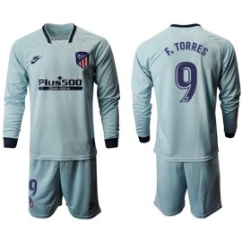 Atletico Madrid #9 F.Torres Third Long Sleeves Soccer Club Jersey