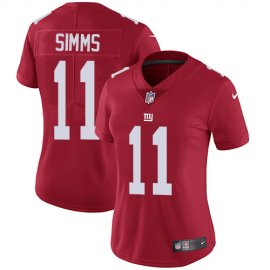 Nike New York Giants #11 Phil Simms Red Alternate Womens Stitched NFL Vapor Untouchable Limited Jersey