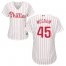 Philadelphia Phillies #45 Tug McGraw White(Red Strip) Home Womens Stitched MLB Jersey
