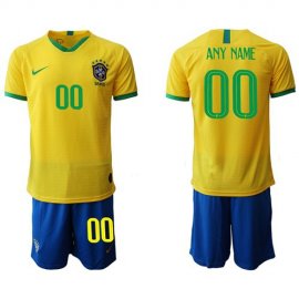 Brazil Personalized Home Soccer Country Jersey