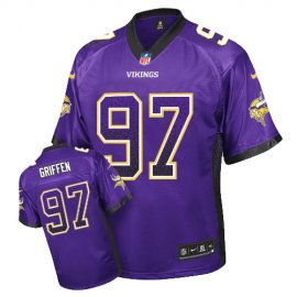 Nike Minnesota Vikings #97 Everson Griffen Purple Team Color Mens Stitched NFL Elite Drift Fashion Jersey